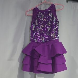 Weissman Purple Sequin Dance Costume